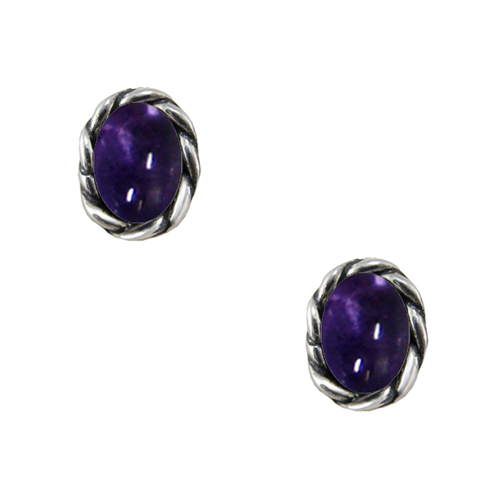 Sterling Silver Little Iolite Post Stud Earrings